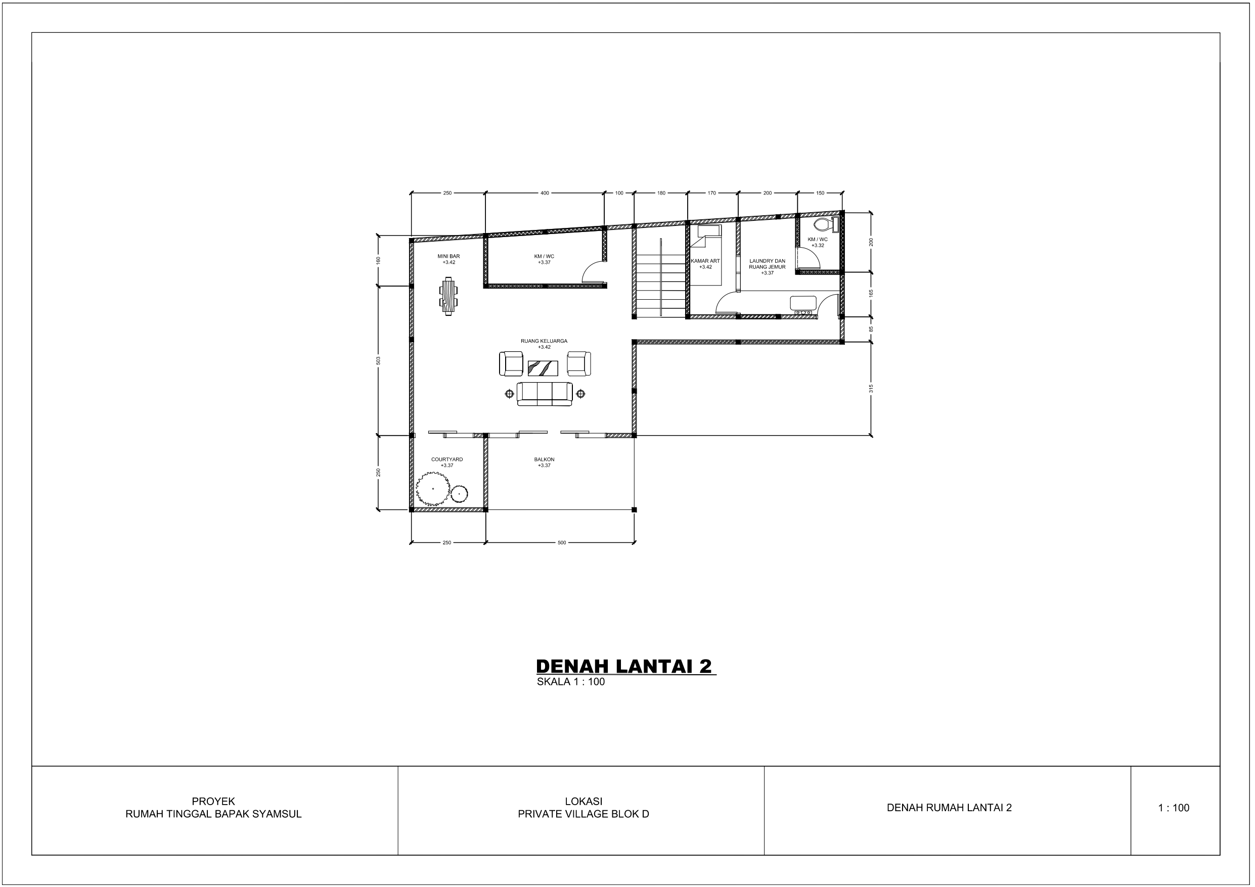 Render interior lanjutan oleh Purnama Design Build