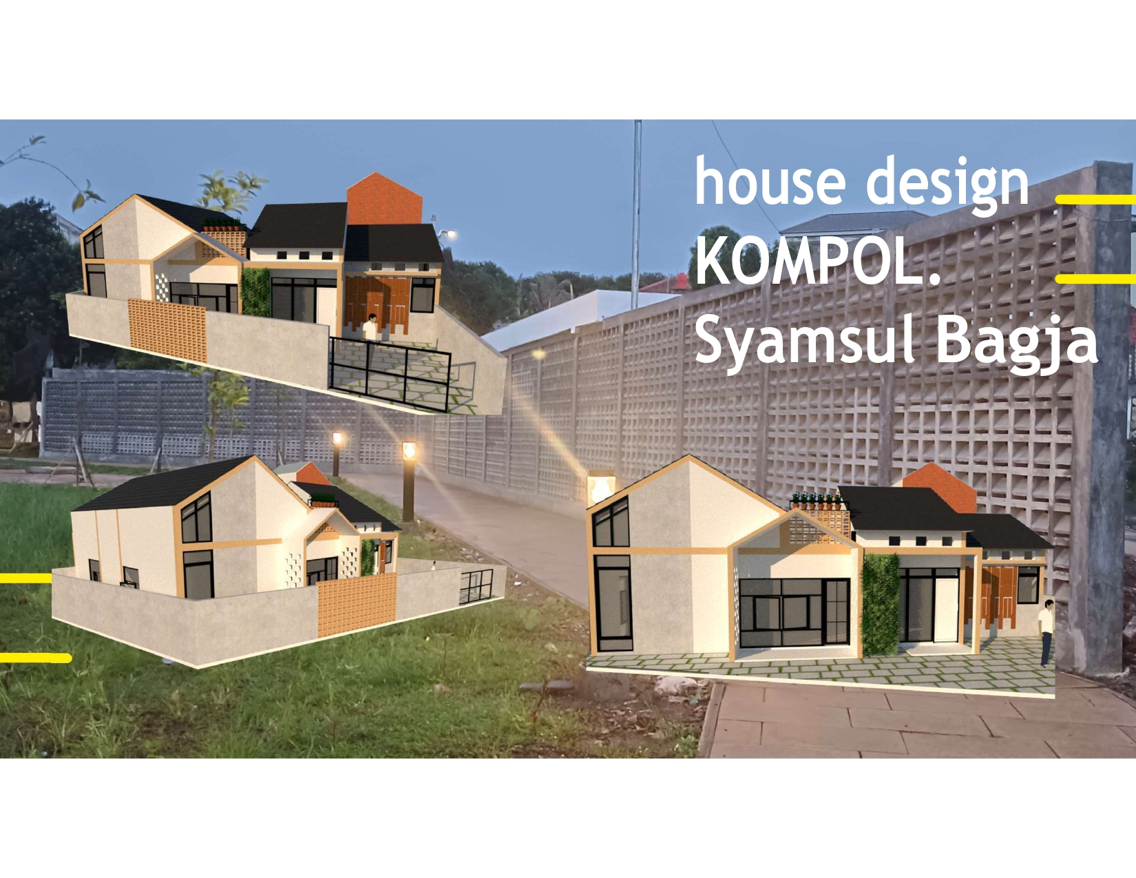 Konsep eksterior rumah oleh Purnama Design Build
