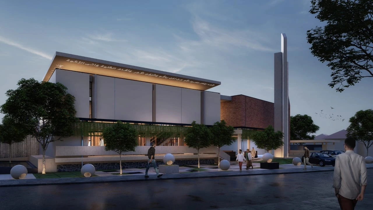 Fasade gedung oleh Purnama Design Build